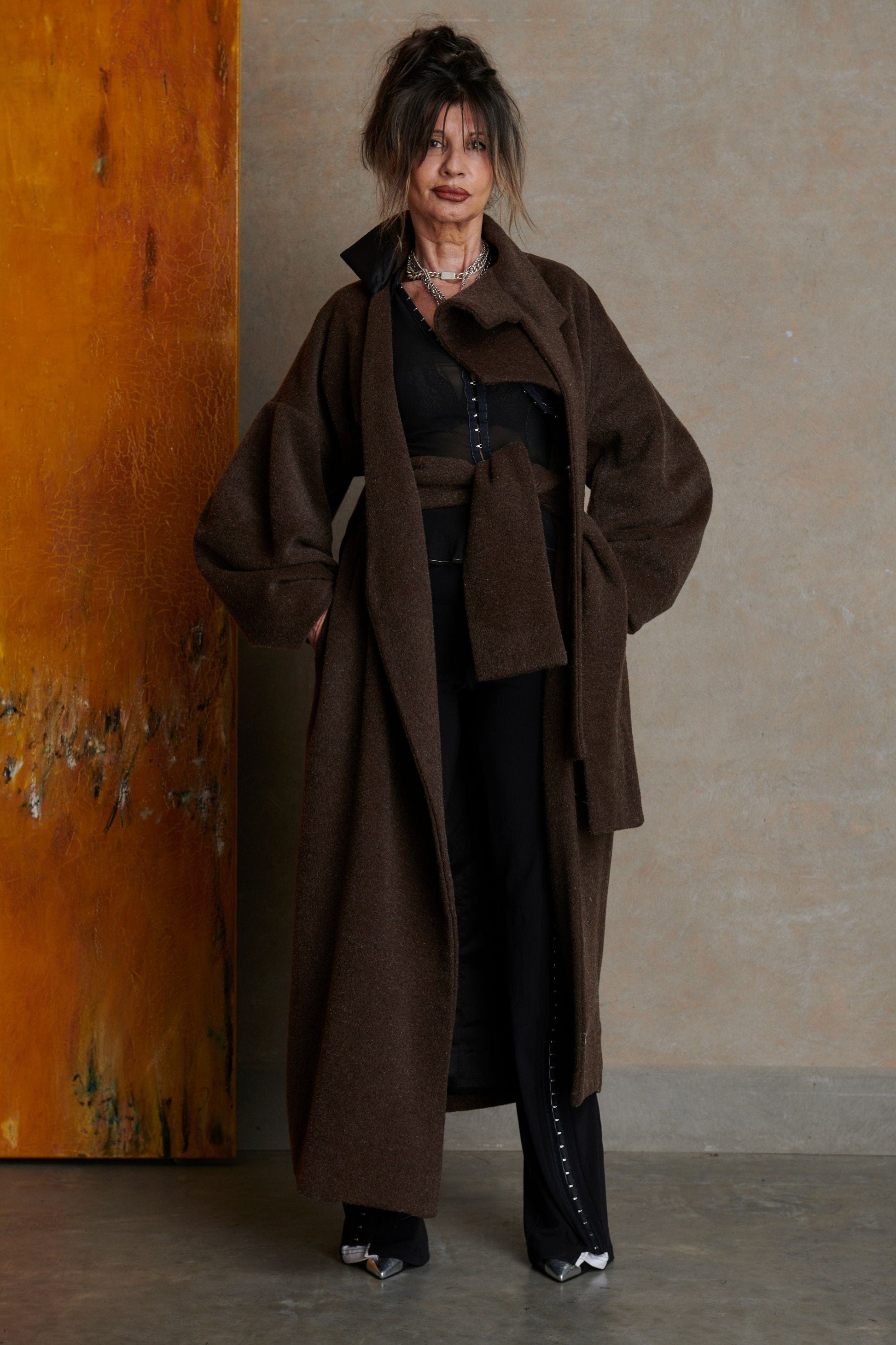Manola Coat - Brown-Karlaidlaw-APOC STORE