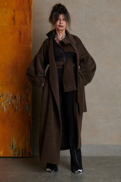Manola Coat - Brown-Karlaidlaw-APOC STORE