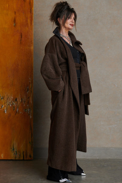 Manola Coat - Brown-Karlaidlaw-APOC STORE
