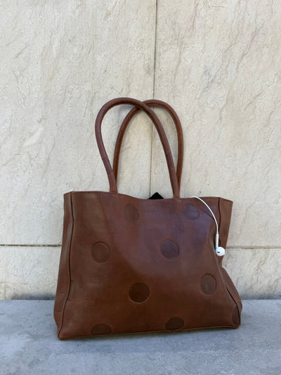 Maria Brown Leather Bag-EYLAND-APOC STORE