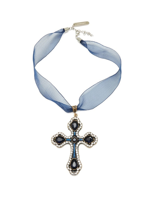 Midnight Prayer Choker - Dark Blue-1CONCEPT-APOC STORE