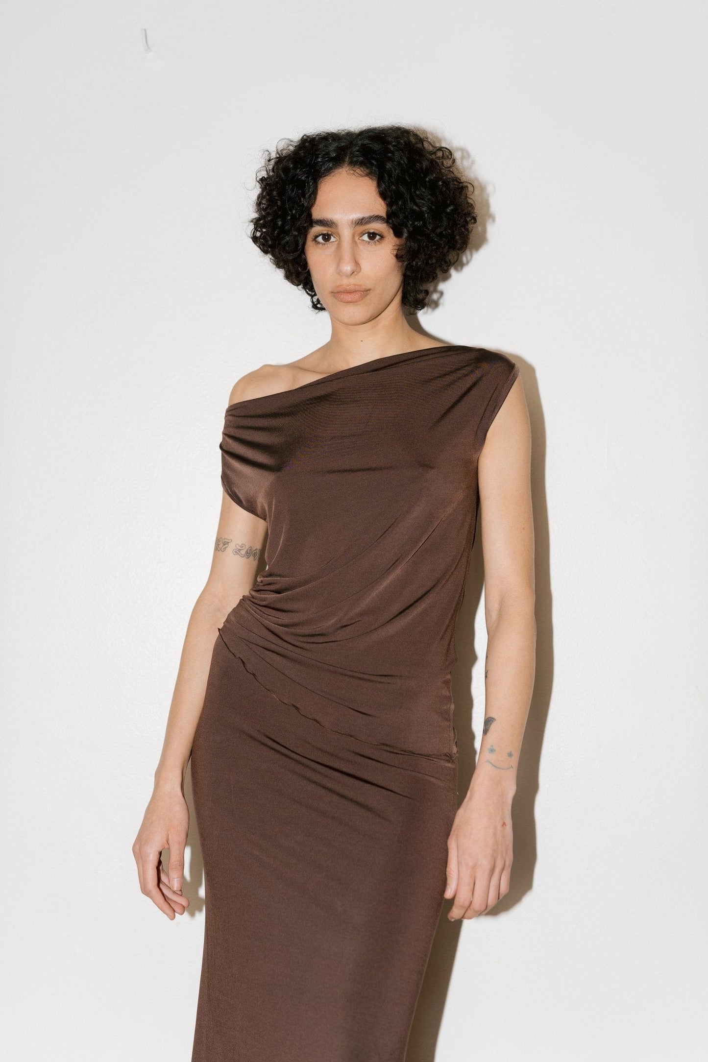 CHOCOLATE SLIP SKIRT-Nadine Mos-APOC STORE