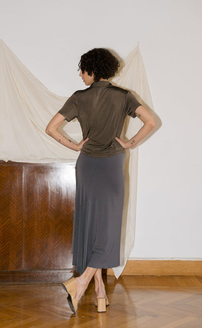 Grey Slip Skirt-Nadine Mos-APOC STORE