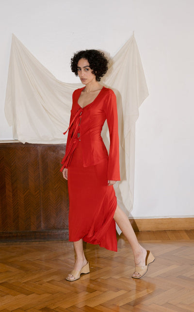 HIBISCUS WRAP TIE TOP-Nadine Mos-APOC STORE