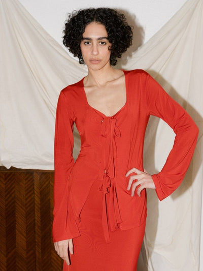 HIBISCUS WRAP TIE TOP-Nadine Mos-APOC STORE