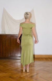 LIME SLIP SKIRT-Nadine Mos-APOC STORE