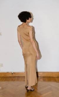 CARAMEL SLIP DRESS-Nadine Mos-APOC STORE