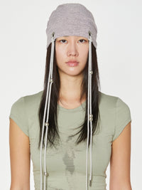 EYELET STRING BEANIE PINK-Nibgnus-APOC STORE