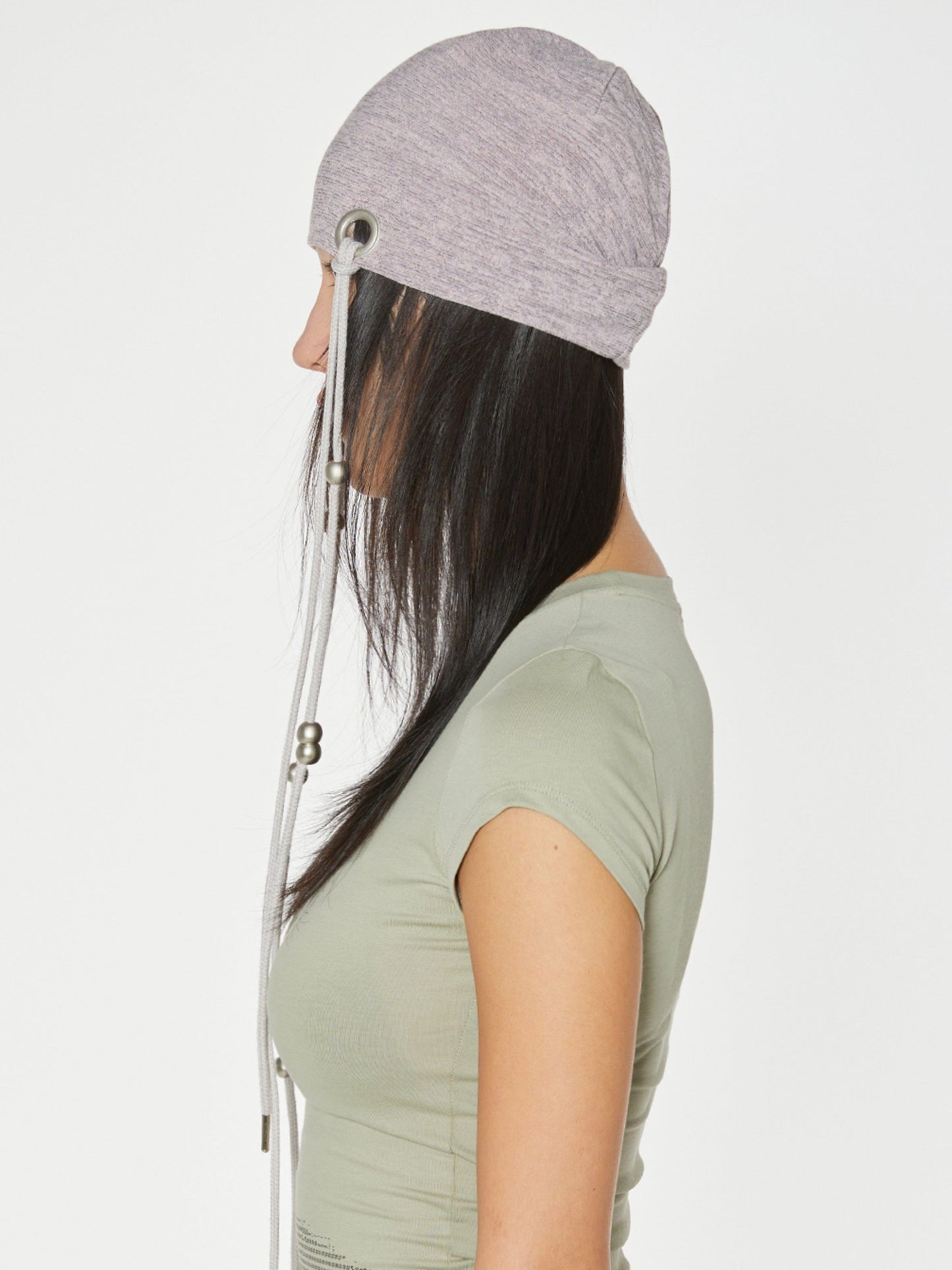 EYELET STRING BEANIE PINK-Nibgnus-APOC STORE