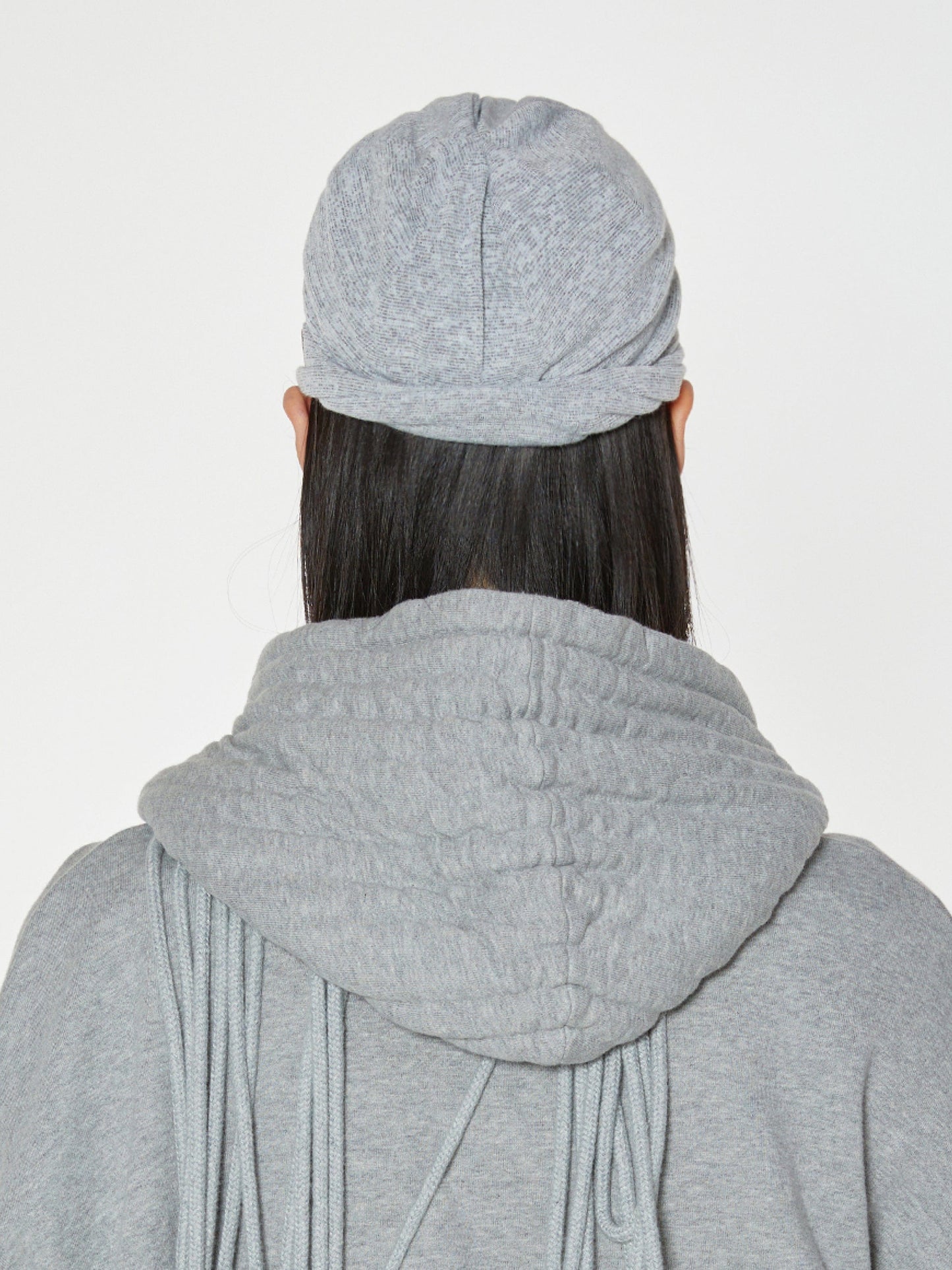 EYELET BEANIE GREY-Nibgnus-APOC STORE