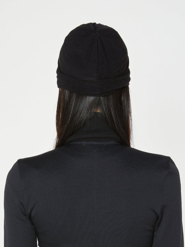 EYELET BEANIE BLACK-Nibgnus-APOC STORE