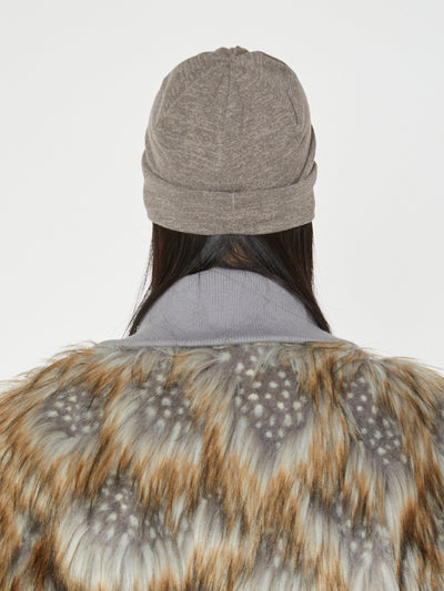EYELET BEANIE BROWN-Nibgnus-APOC STORE