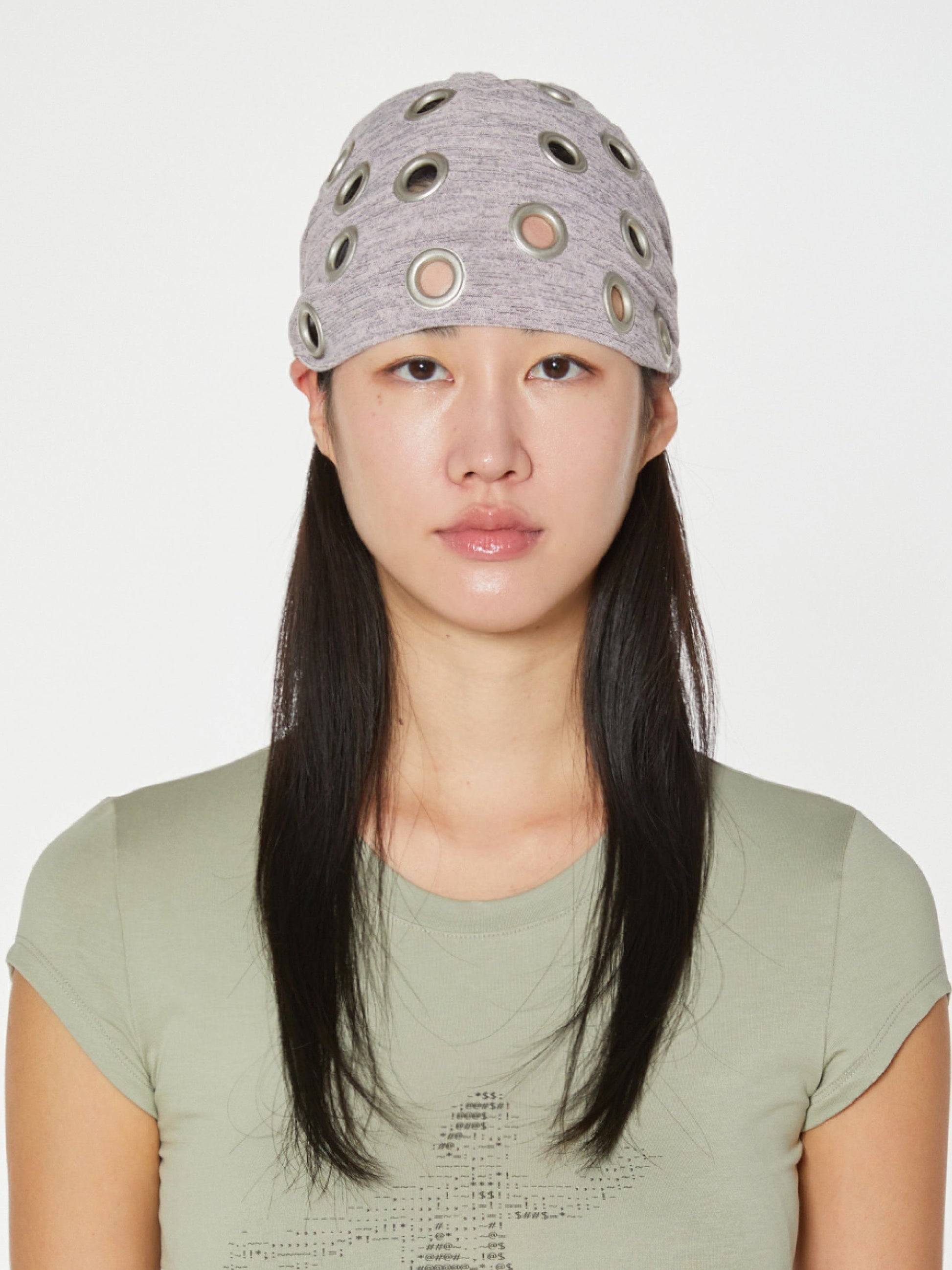 EYELET BEANIE PINK-Nibgnus-APOC STORE