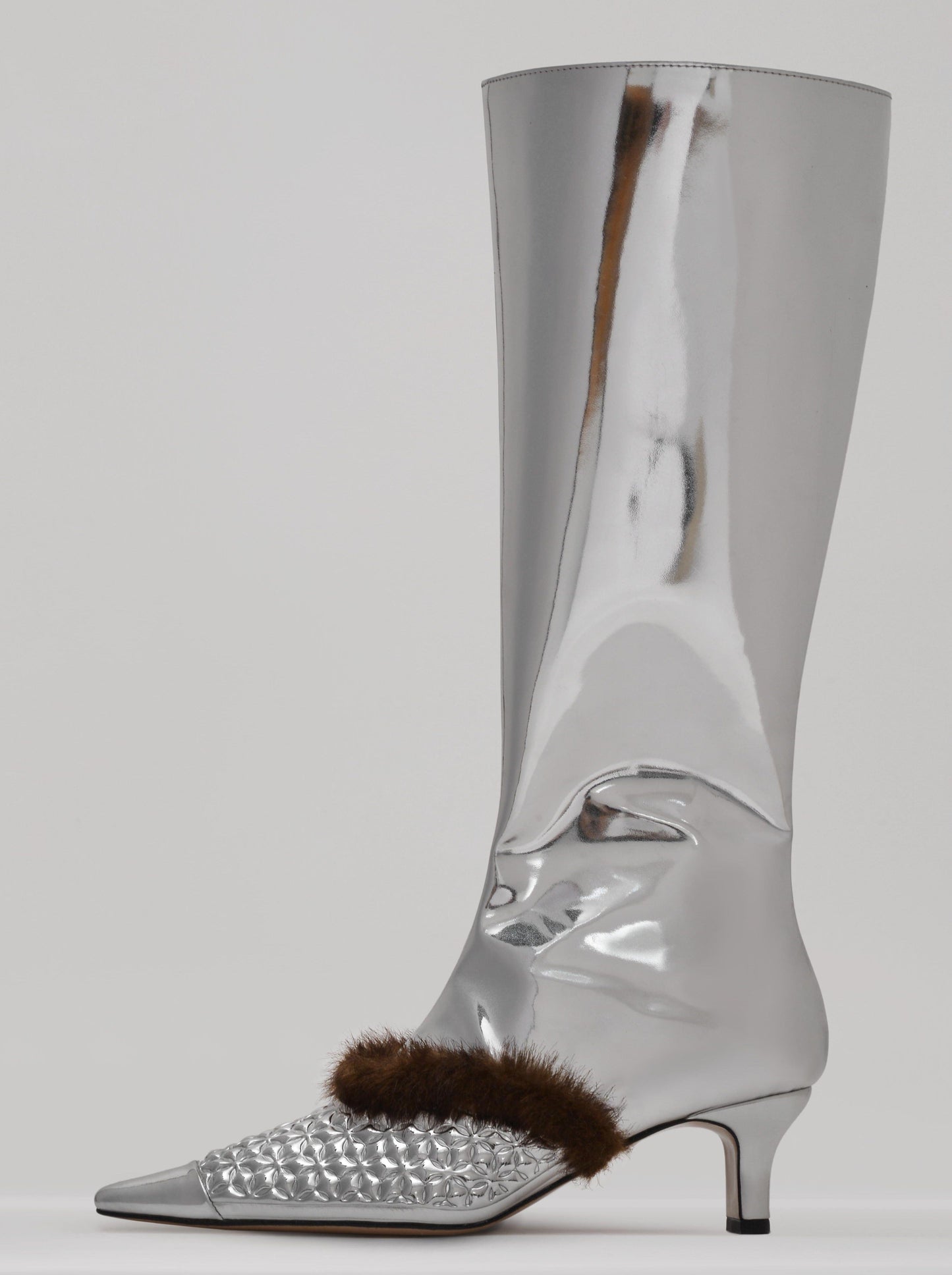Nerium Boots Silver Chrome-Invasive Modification-APOC STORE