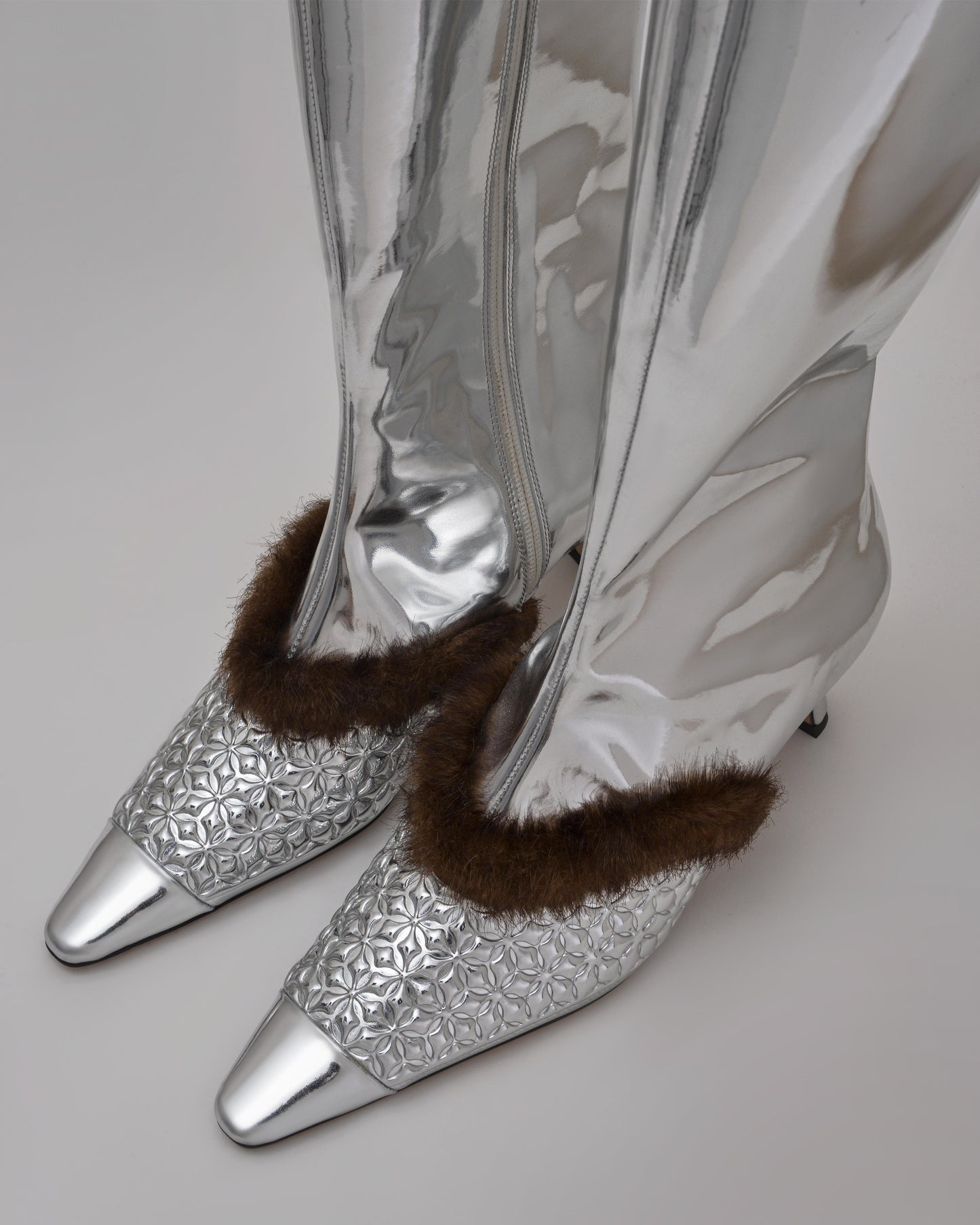 Nerium Boots Silver Chrome-Invasive Modification-APOC STORE
