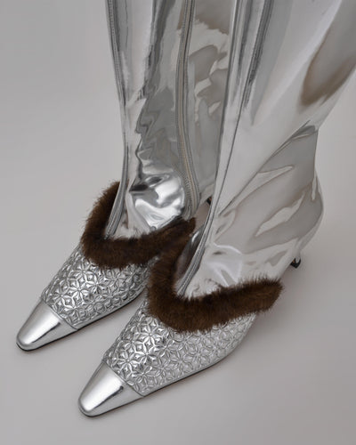 Nerium Boots Silver Chrome-Invasive Modification-APOC STORE