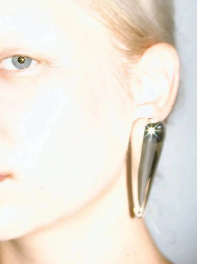 Silver Horn Earrings-Agustina Ros-APOC STORE