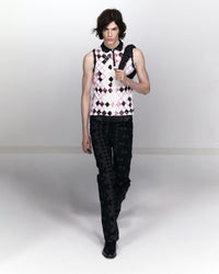 Grid Polo Tank Top-Onrushw23fh-APOC STORE