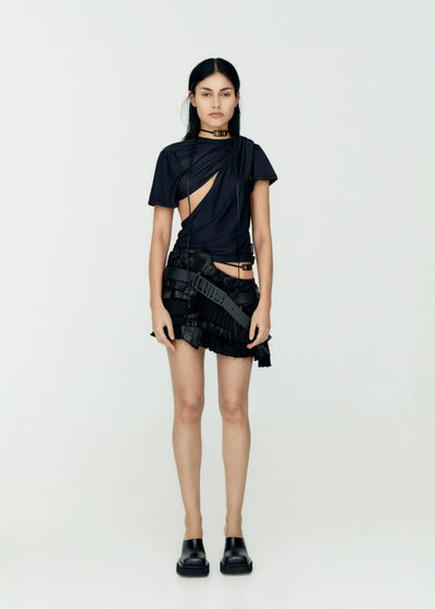 Twirl Mini Skirt Black-Onrushw23fh-APOC STORE