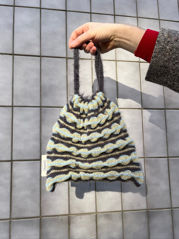 Reversible Knitted Bag Blue-deparel-APOC STORE