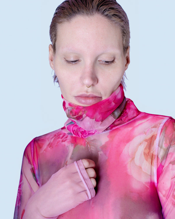 "MELTING ROSES" TURTLENECK-KAWAkEY-APOC STORE