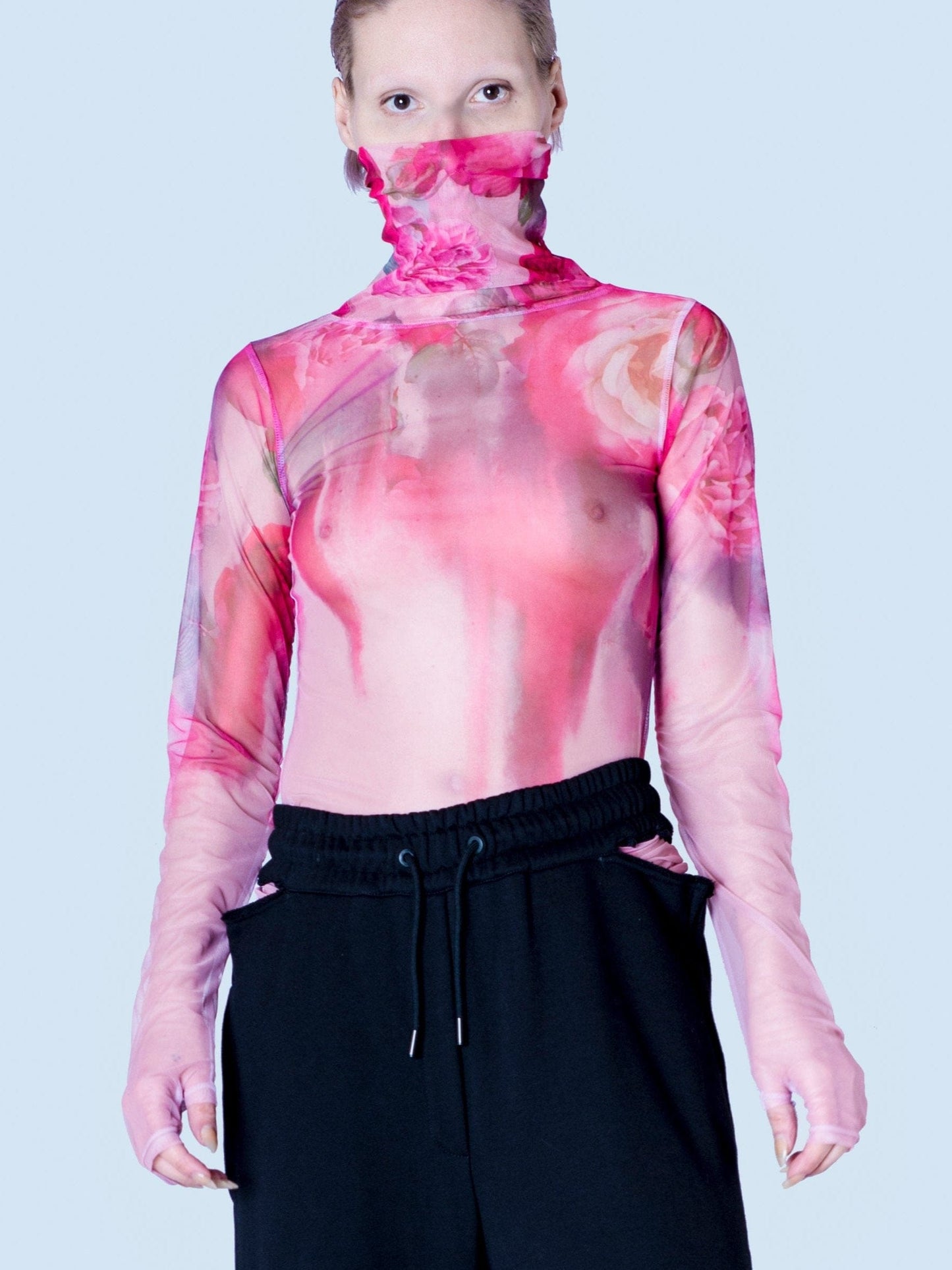 "MELTING ROSES" TURTLENECK-KAWAkEY-APOC STORE