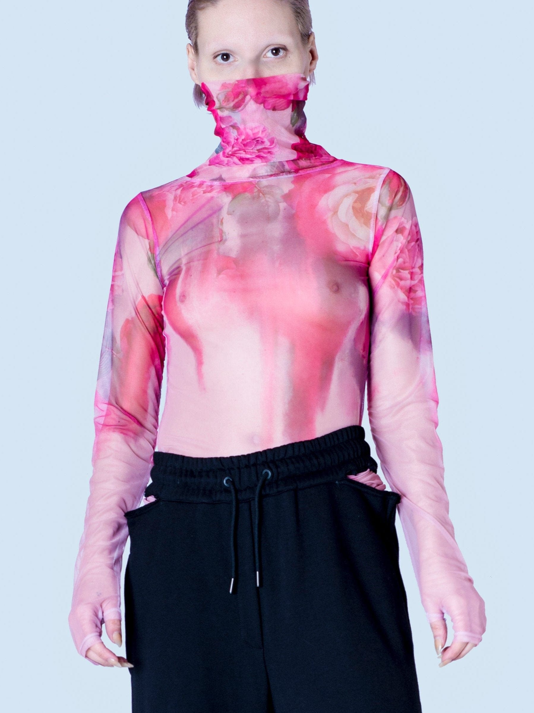 "MELTING ROSES" TURTLENECK-KAWAkEY-APOC STORE