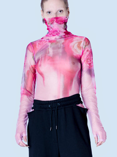 "MELTING ROSES" TURTLENECK-KAWAkEY-APOC STORE