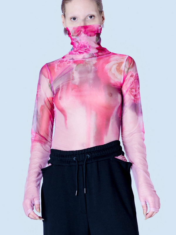 "MELTING ROSES" TURTLENECK-KAWAkEY-APOC STORE