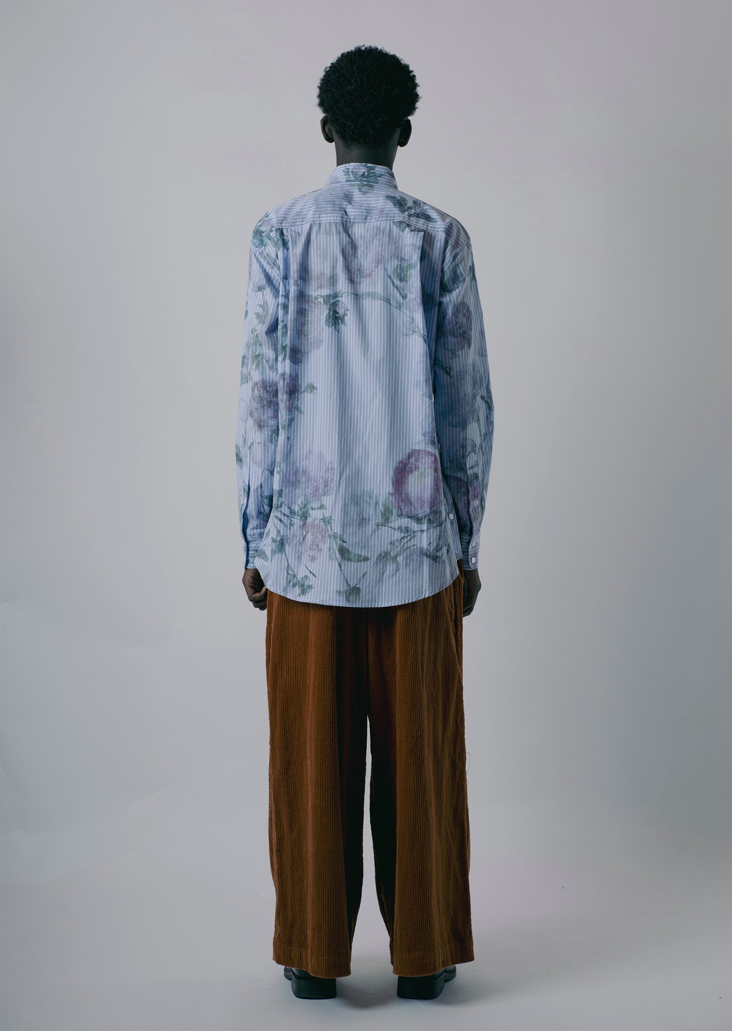 "VINTAGE FLORAL" STRIPE SHIRT-KAWAkEY-APOC STORE