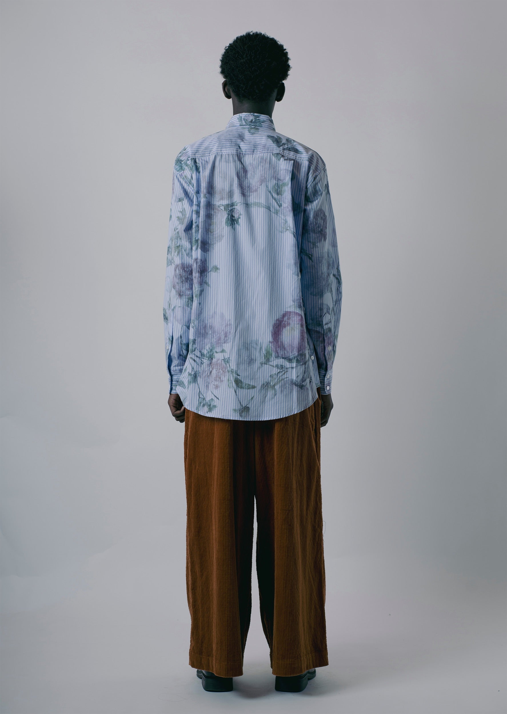 "VINTAGE FLORAL" STRIPE SHIRT-KAWAkEY-APOC STORE