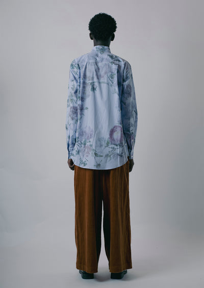 "VINTAGE FLORAL" STRIPE SHIRT-KAWAkEY-APOC STORE