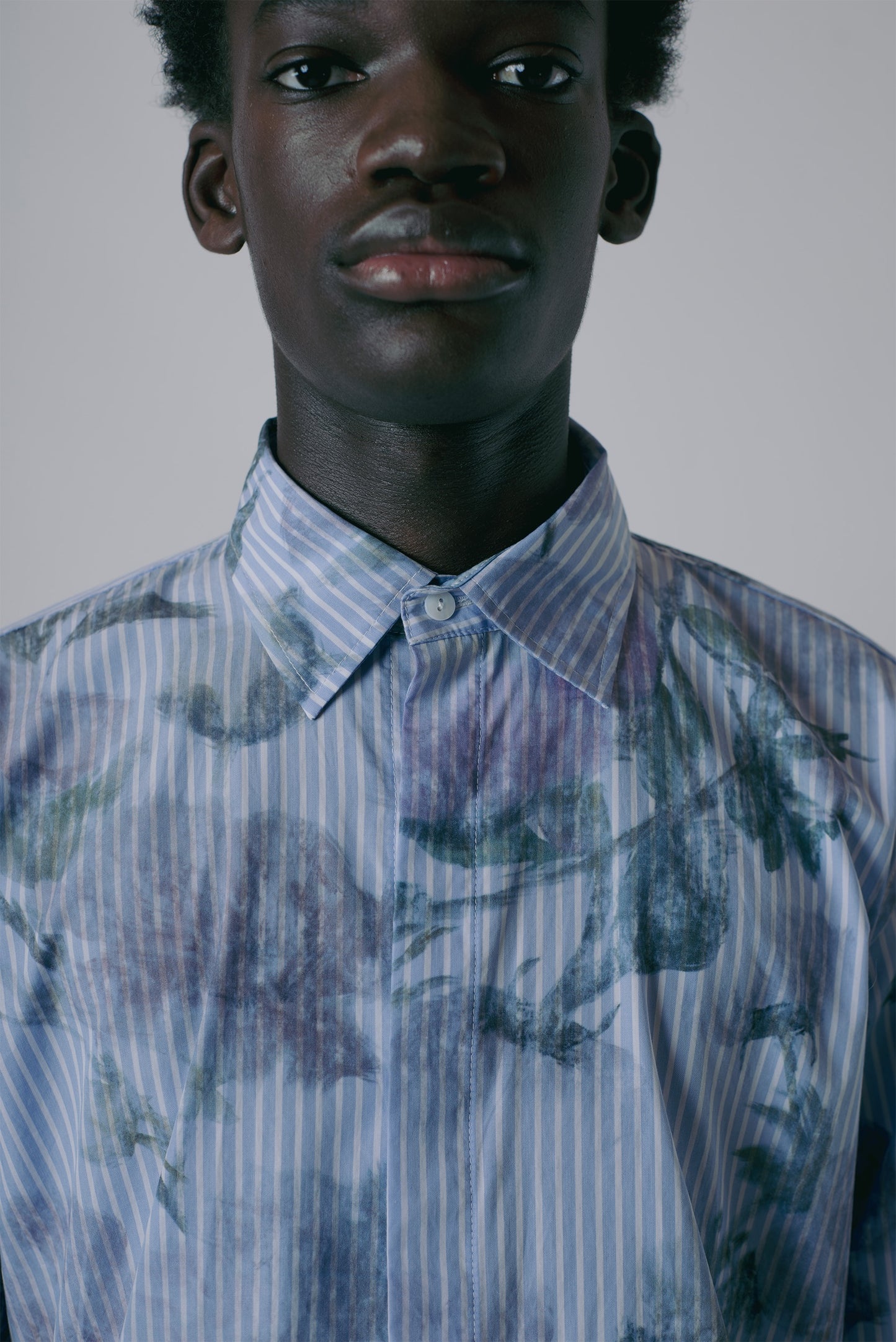 "VINTAGE FLORAL" STRIPE SHIRT-KAWAkEY-APOC STORE