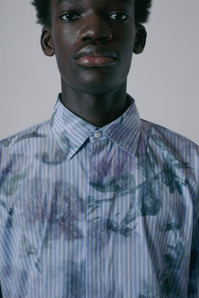 "VINTAGE FLORAL" STRIPE SHIRT-KAWAkEY-APOC STORE
