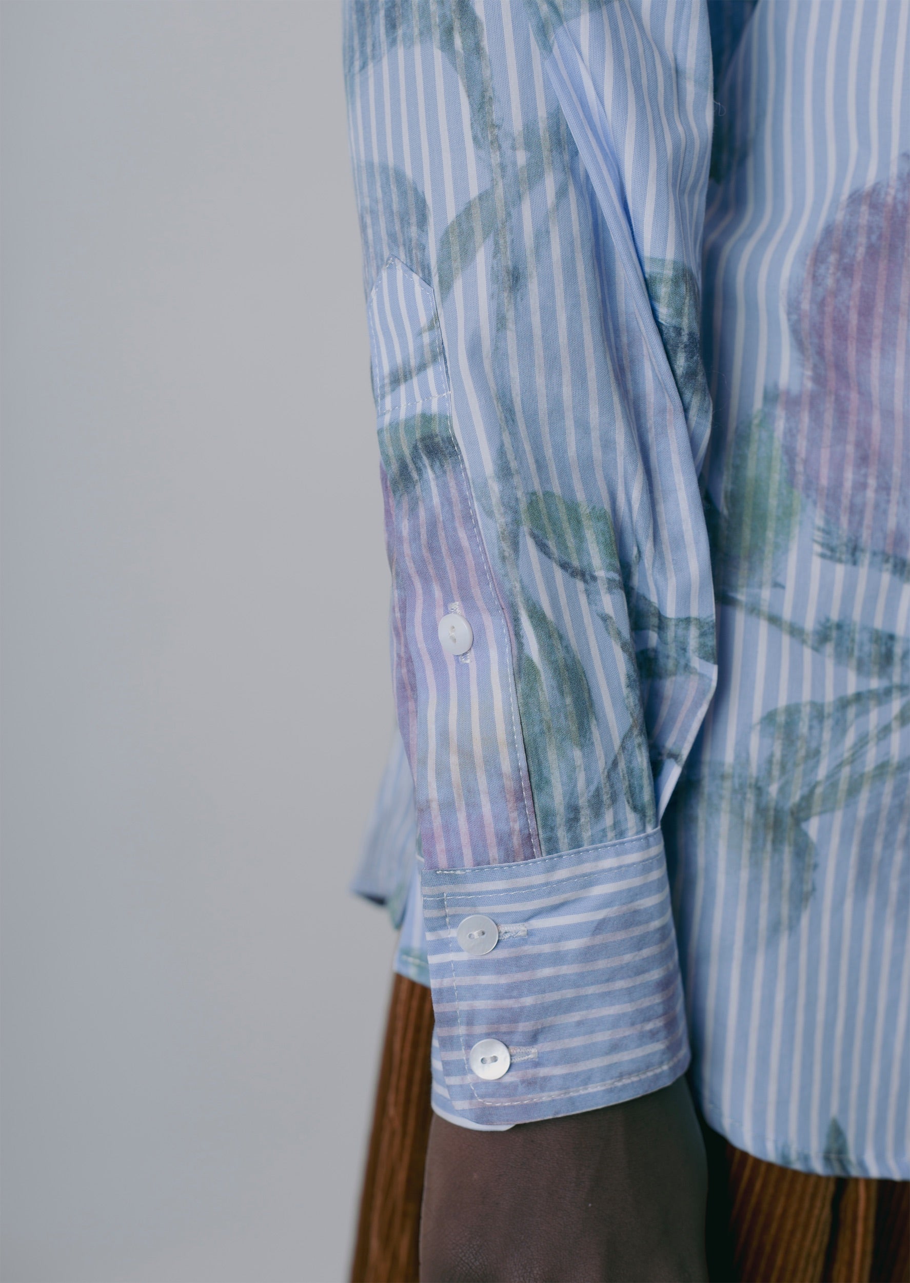 "VINTAGE FLORAL" STRIPE SHIRT-KAWAkEY-APOC STORE