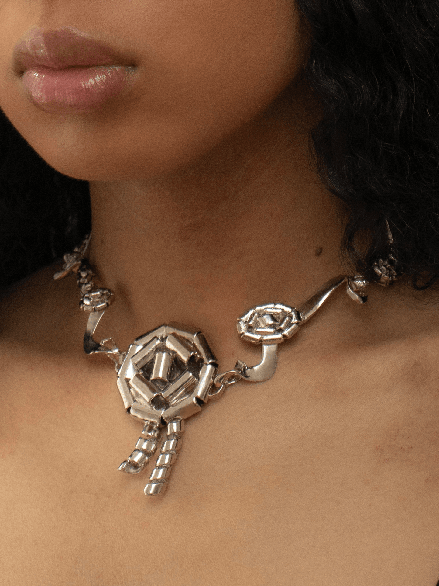 PALLADIUM BOW NECKLACE-RAPHAEL EVERDEEN-APOC STORE