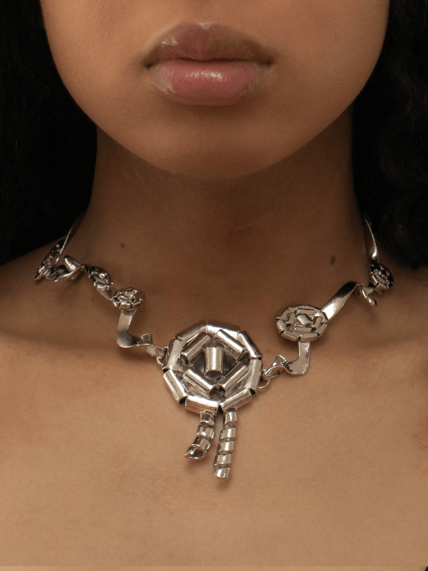 PALLADIUM BOW NECKLACE-RAPHAEL EVERDEEN-APOC STORE