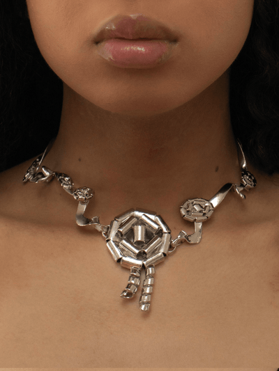 PALLADIUM BOW NECKLACE-RAPHAEL EVERDEEN-APOC STORE