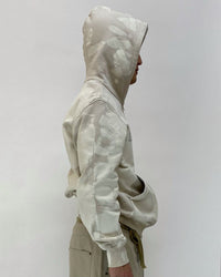 Painted Zip-Up Hoodie Beige-EGNARTS-APOC STORE