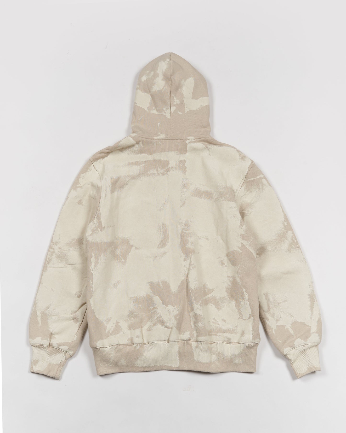 Painted Zip-Up Hoodie Beige-EGNARTS-APOC STORE