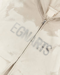 Painted Zip-Up Hoodie Beige-EGNARTS-APOC STORE