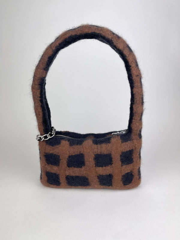 PLAID BAG #2 - Charcoal / Mid Brown-Carboot-APOC STORE