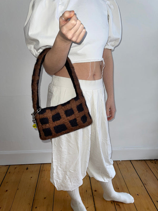 PLAID BAG #2 - Charcoal / Mid Brown-Carboot-APOC STORE