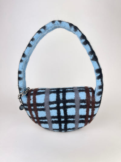 PLAID BAG #3 - Baby Blue / Black-Carboot-APOC STORE