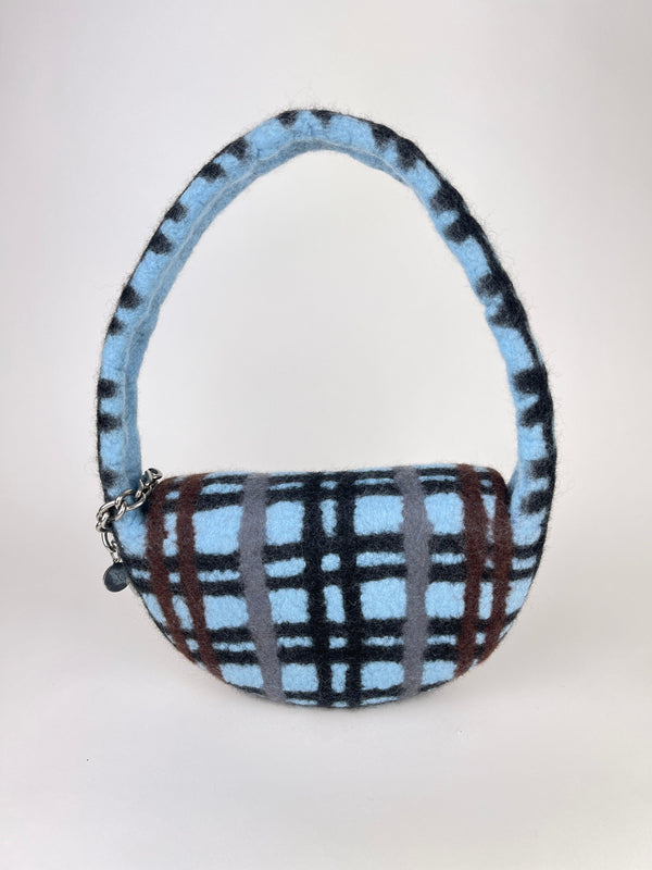 PLAID BAG #3 - Baby Blue / Black-Carboot-APOC STORE