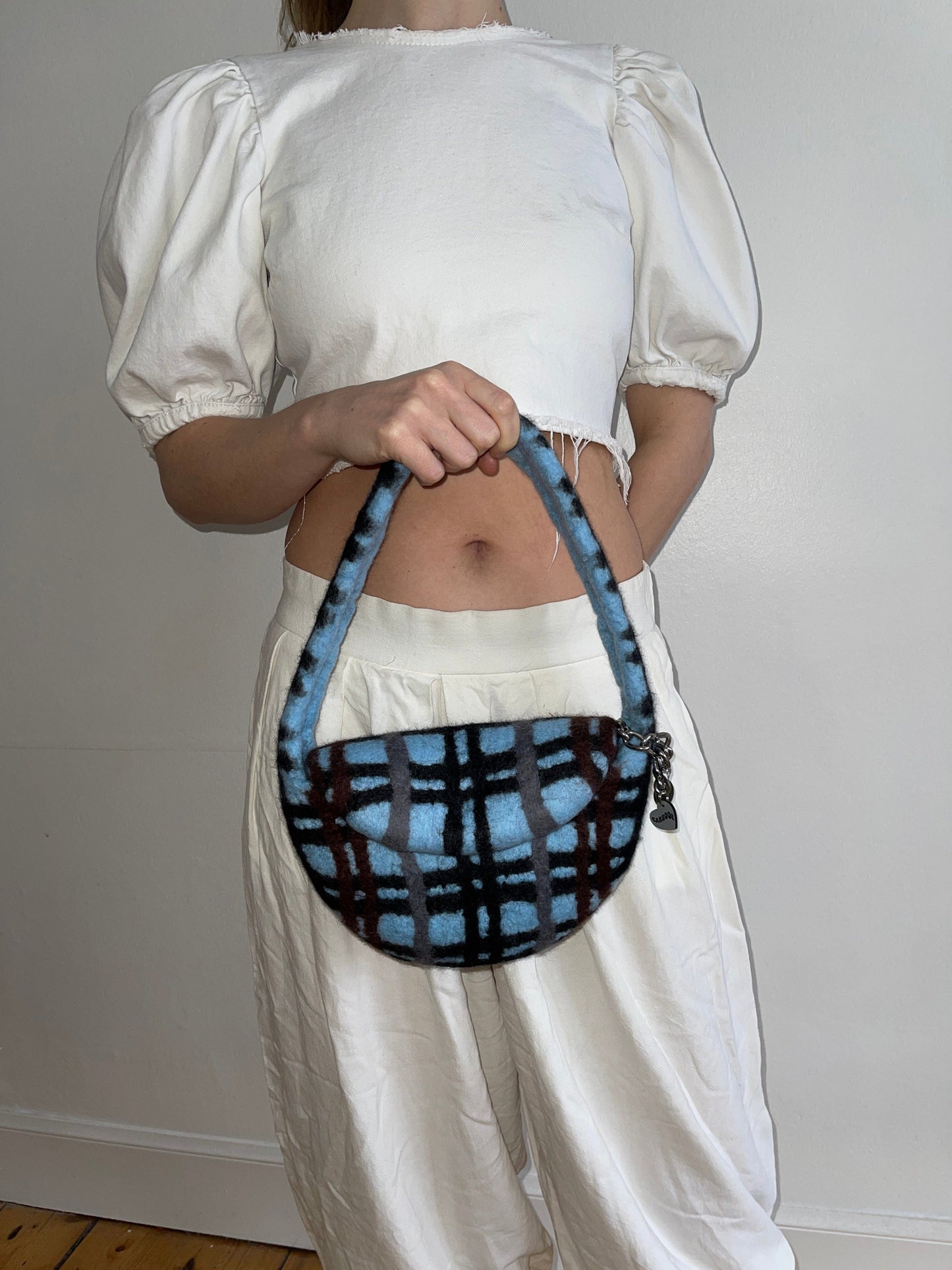 PLAID BAG #3 - Baby Blue / Black-Carboot-APOC STORE