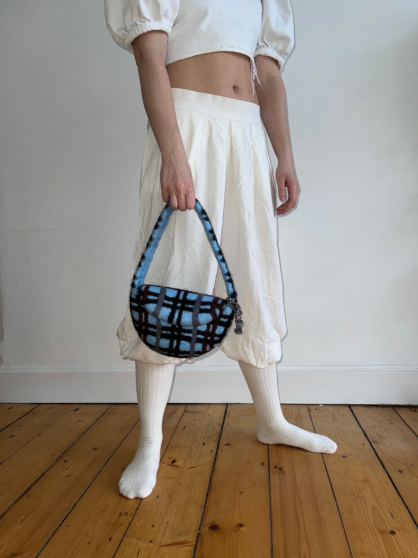 PLAID BAG #3 - Baby Blue / Black-Carboot-APOC STORE