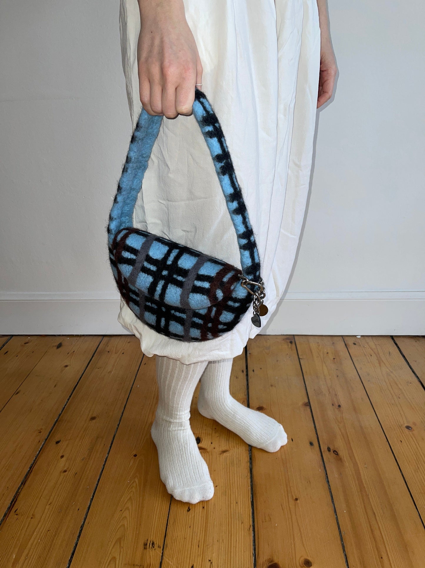 PLAID BAG #3 - Baby Blue / Black-Carboot-APOC STORE