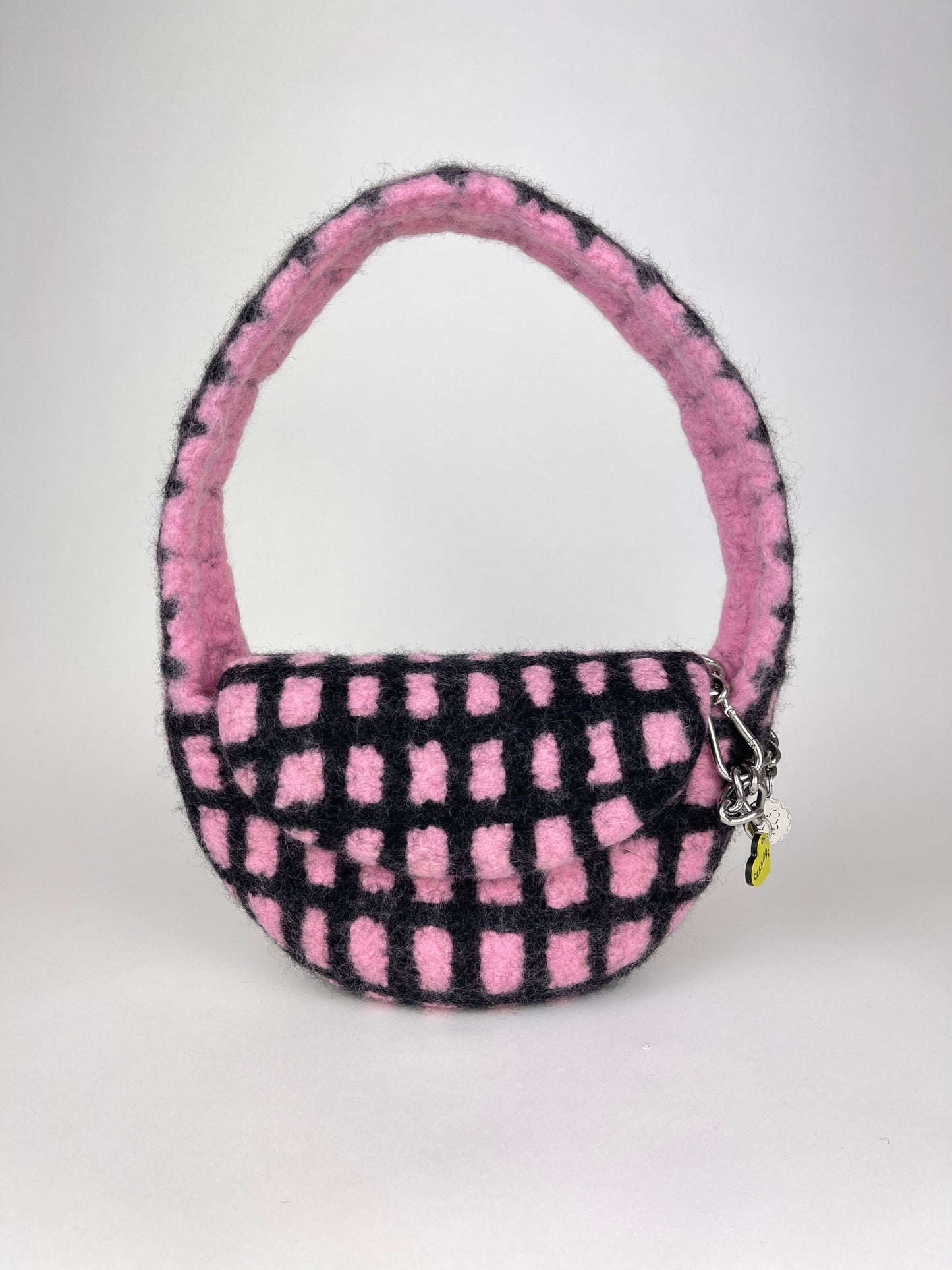 PLAID BAG #4 - Baby Pink / Black-Carboot-APOC STORE