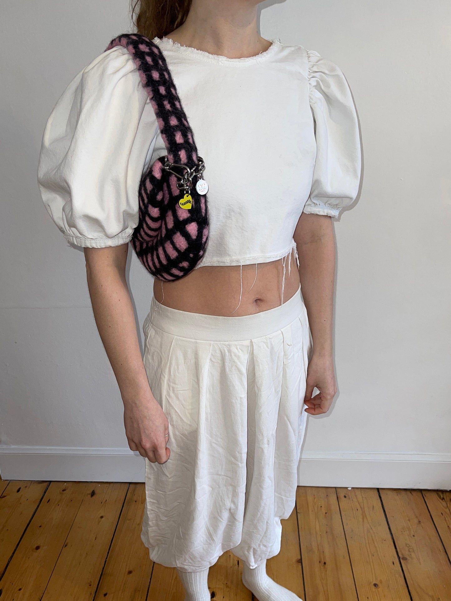 PLAID BAG #4 - Baby Pink / Black-Carboot-APOC STORE